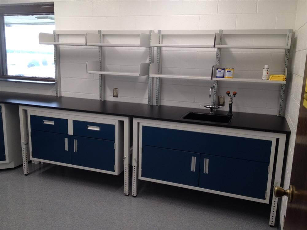 Adjustable height lab table & cabinet supplier